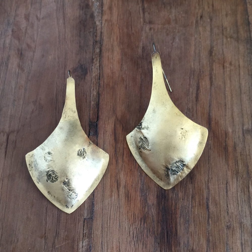 Hammered Shield earrings